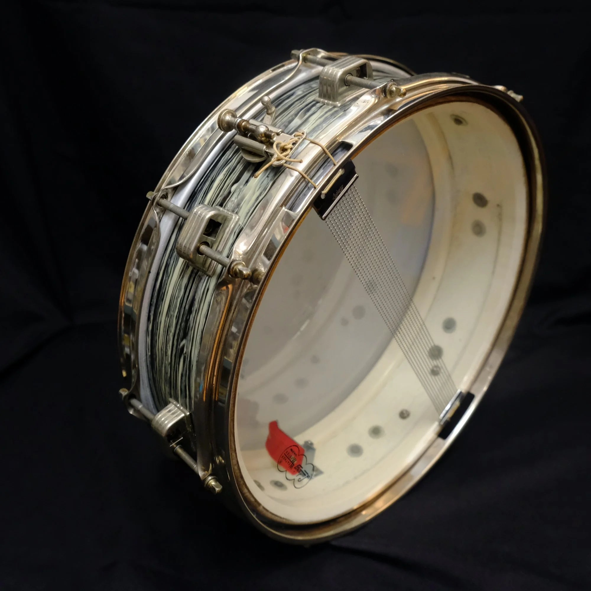 1964 Ludwig Downbeat 14"x 4" snare drum Black Oyster Pearl