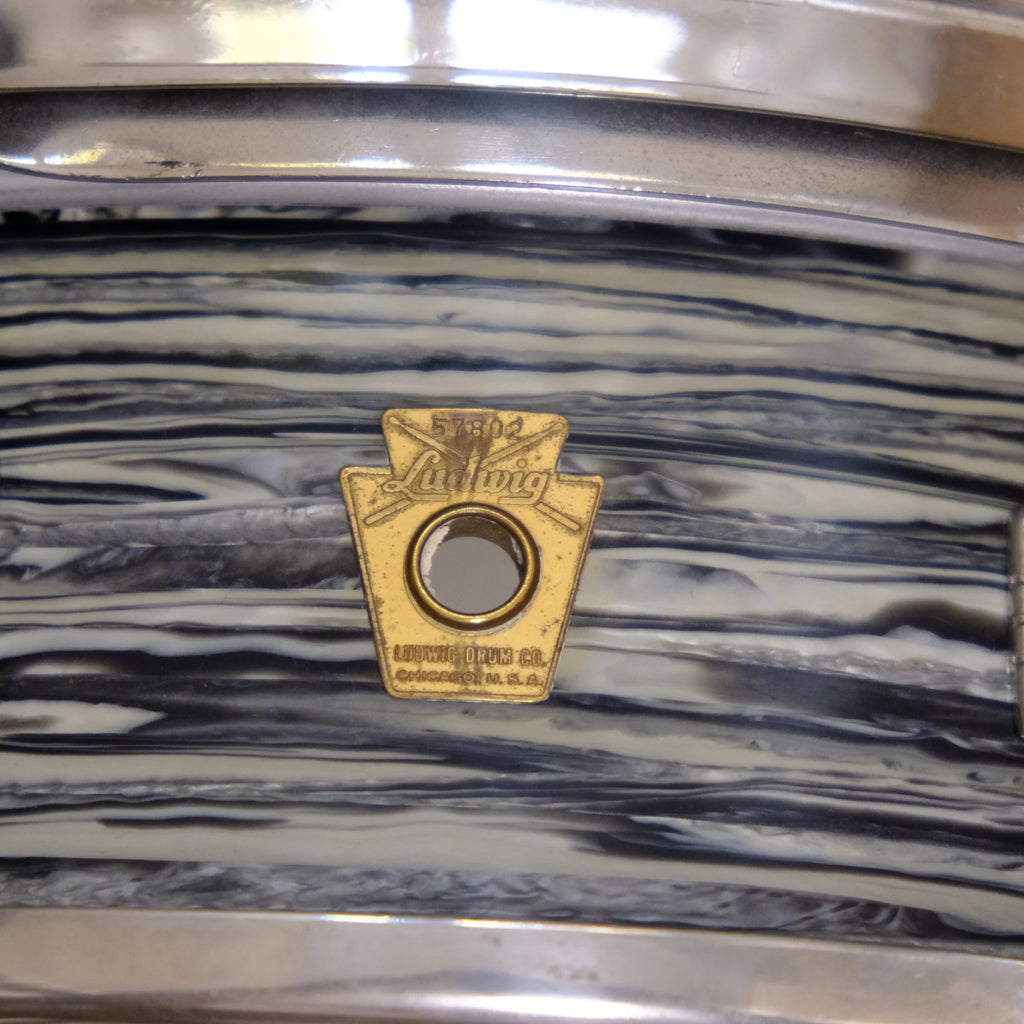 1964 Ludwig Downbeat 14"x 4" snare drum Black Oyster Pearl