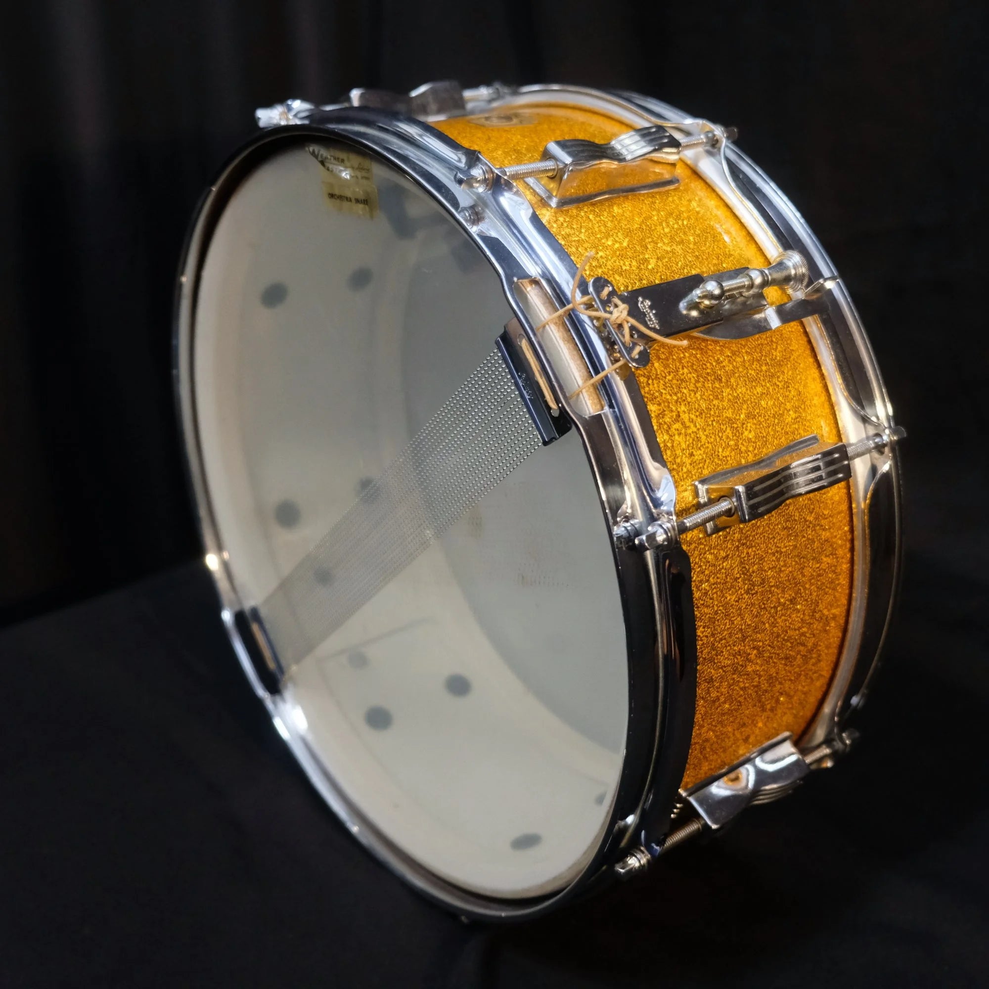 1960 Ludwig Jazz Festival 14" x 5" Gold Sparkle snare drum