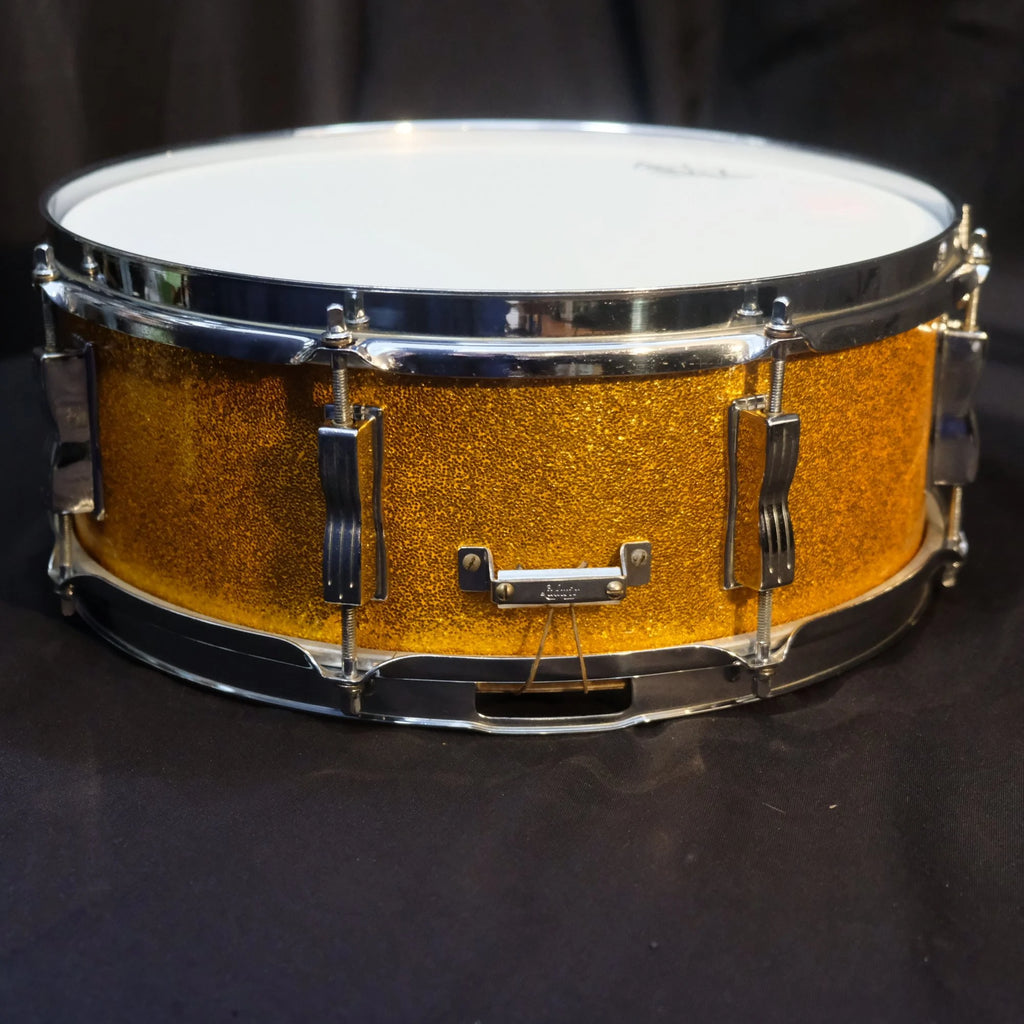 1960 Ludwig Jazz Festival 14" x 5" Gold Sparkle snare drum