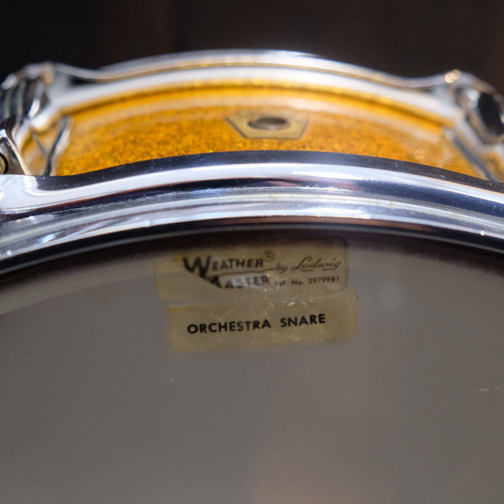 1960 Ludwig Jazz Festival 14" x 5" Gold Sparkle snare drum