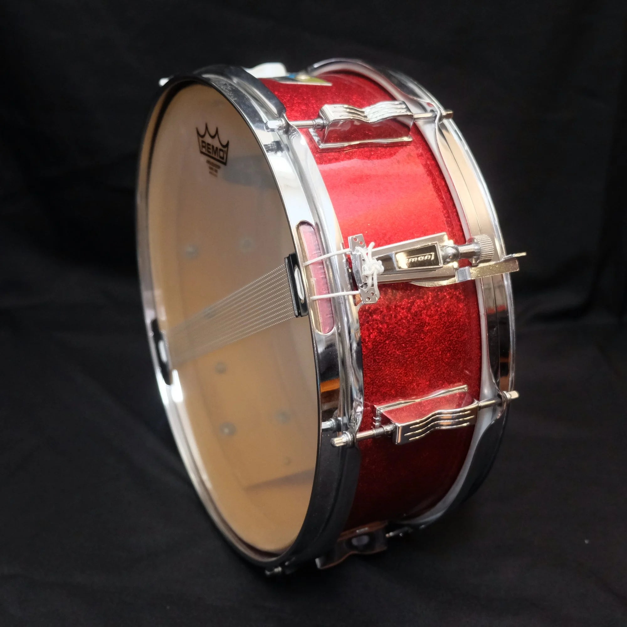 1976 Ludwig Pioneer 14" x 5" Red Sparkle snare drum