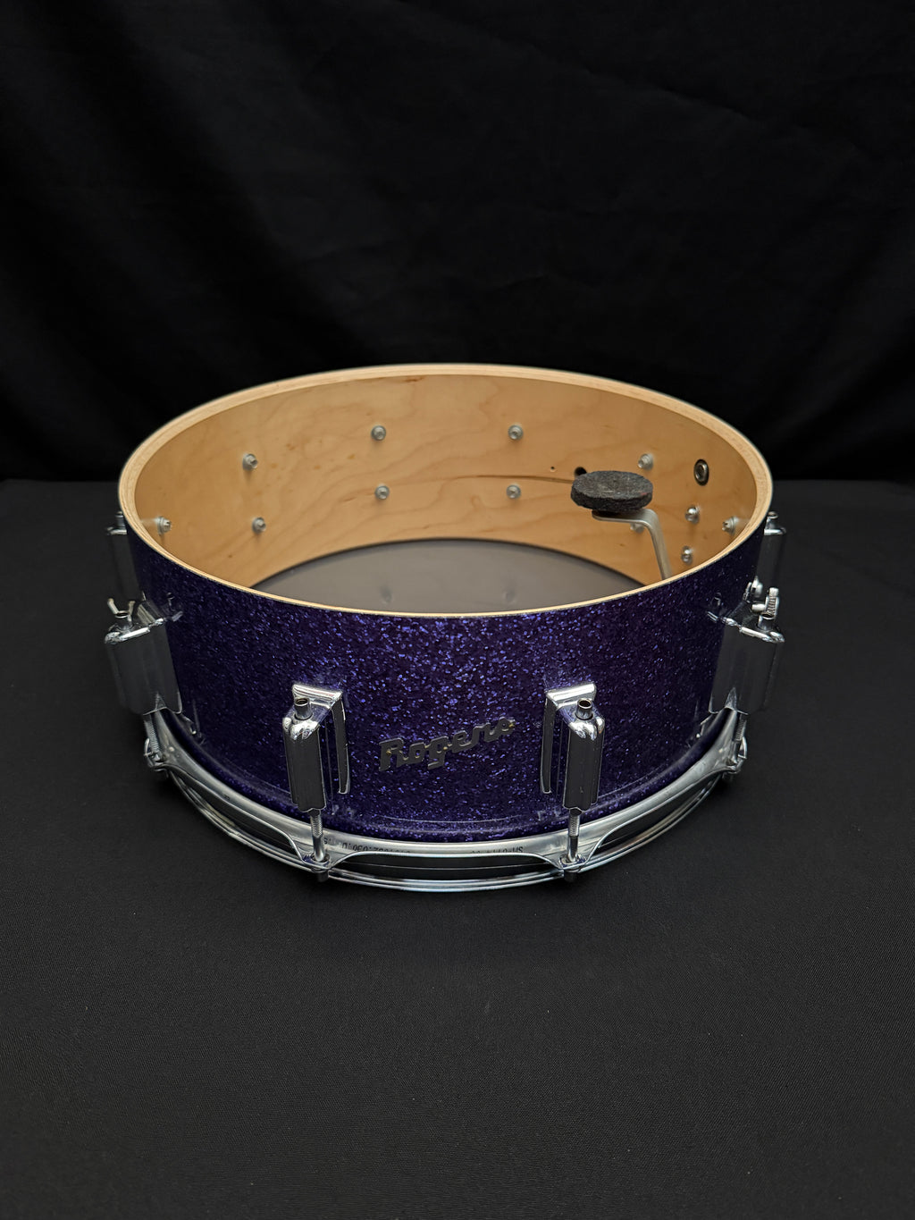 Rogers custom 14" x 5,5" Snare Drum purple sparkle