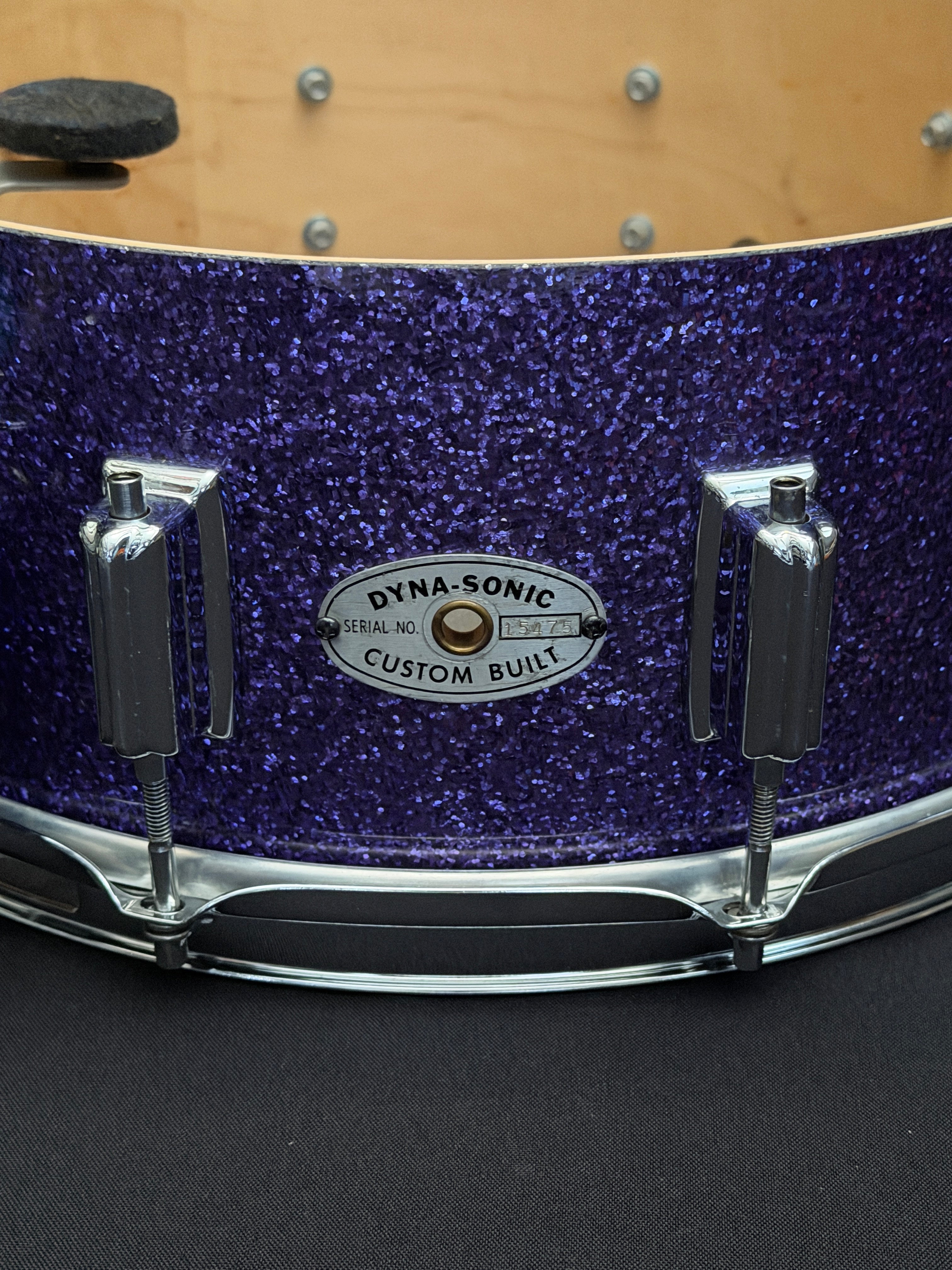 Rogers custom 14" x 5,5" Snare Drum purple sparkle