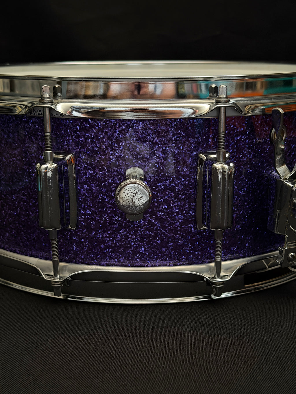 Rogers custom 14" x 5,5" Snare Drum purple sparkle