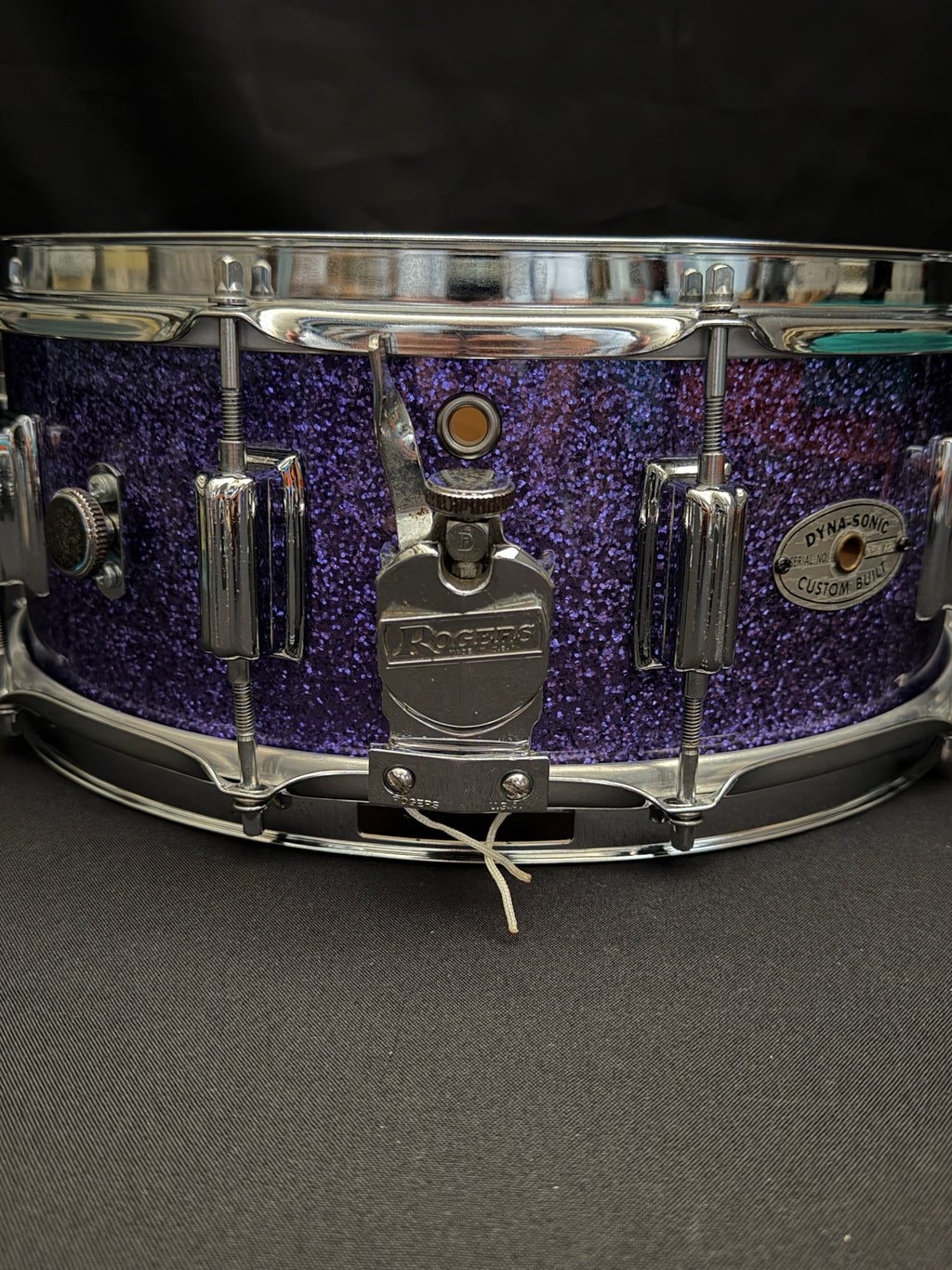 Rogers custom 14" x 5,5" Snare Drum purple sparkle