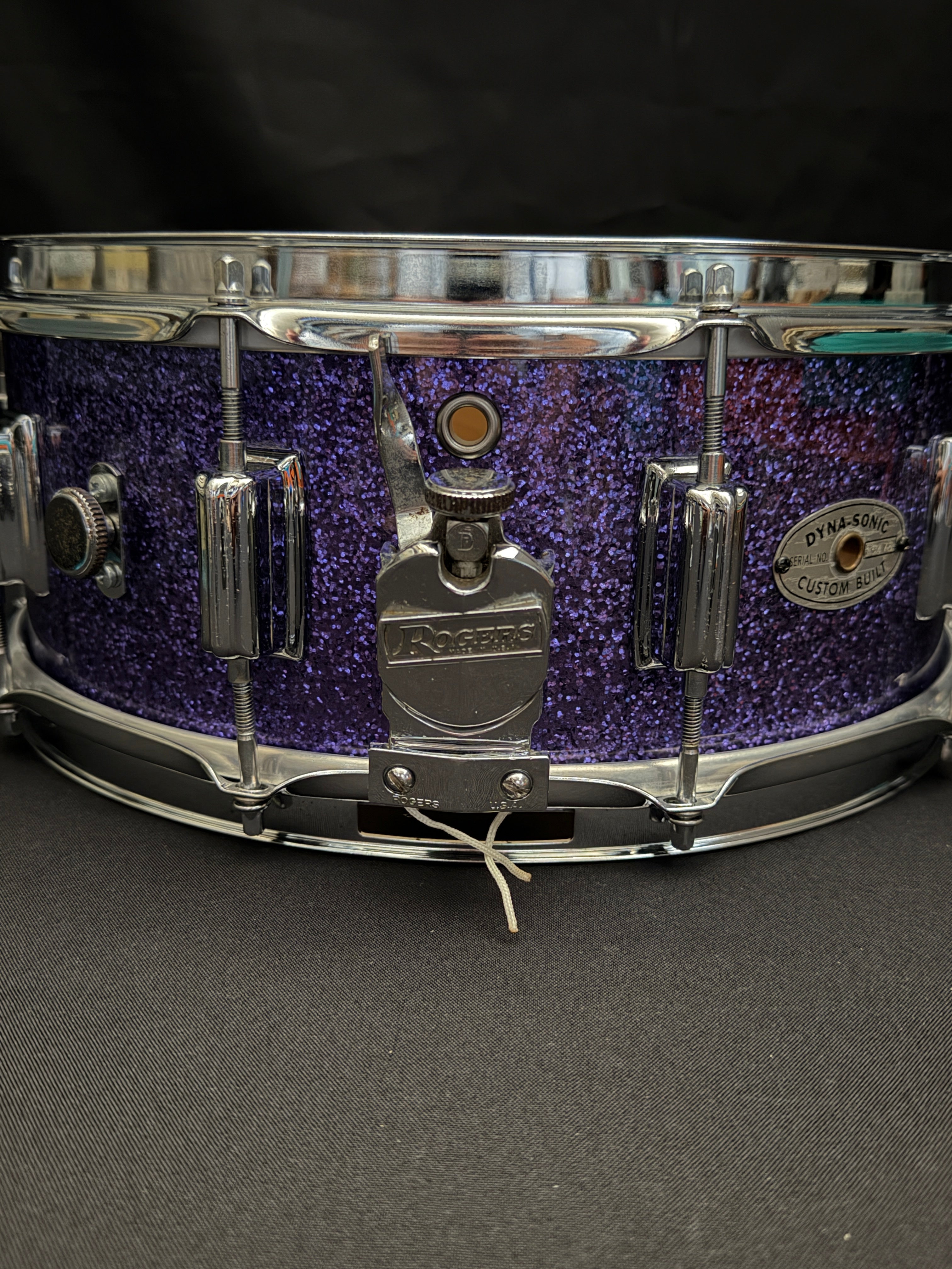 Rogers custom 14" x 5,5" Snare Drum purple sparkle