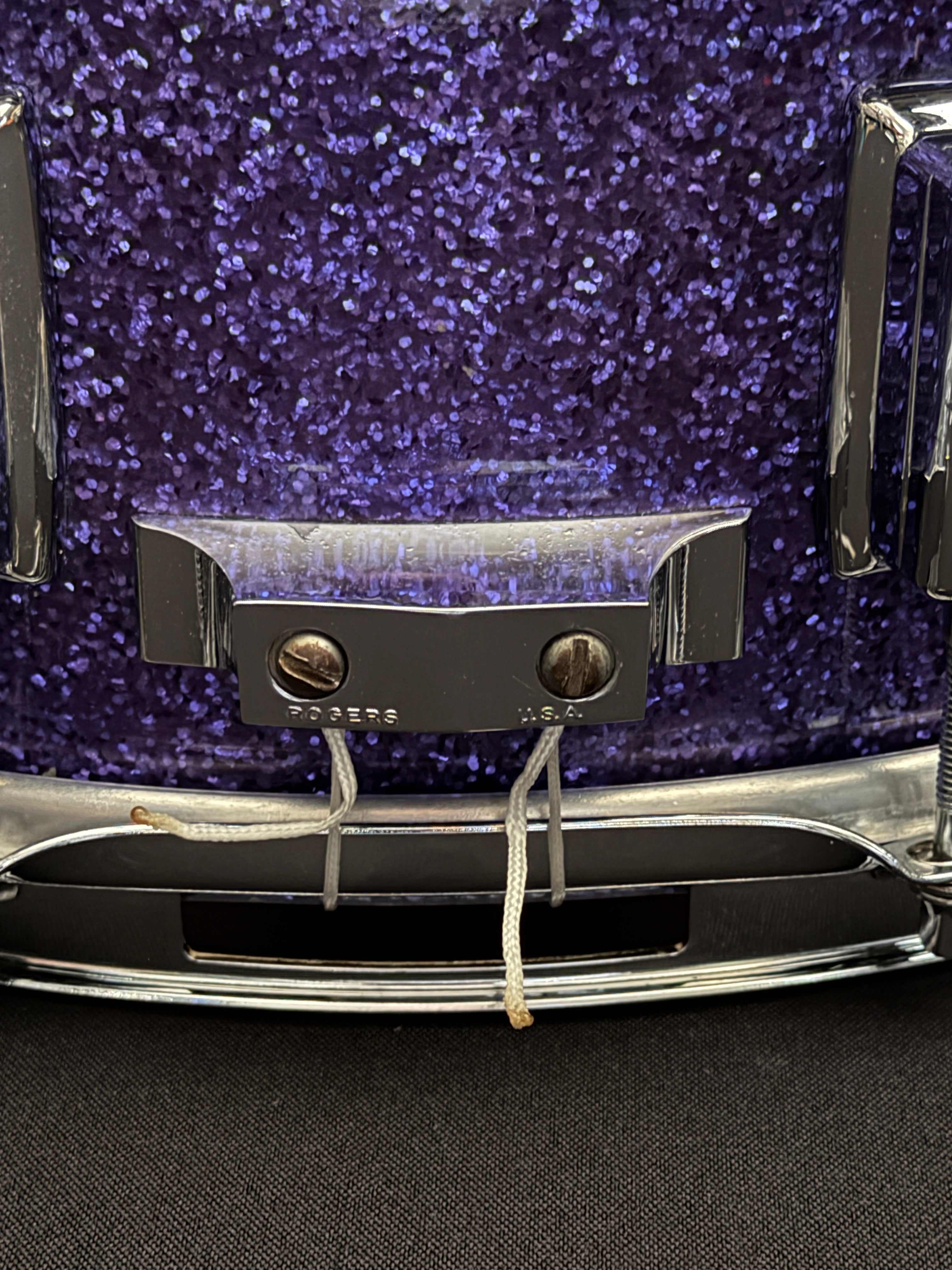 Rogers custom 14" x 5,5" Snare Drum purple sparkle