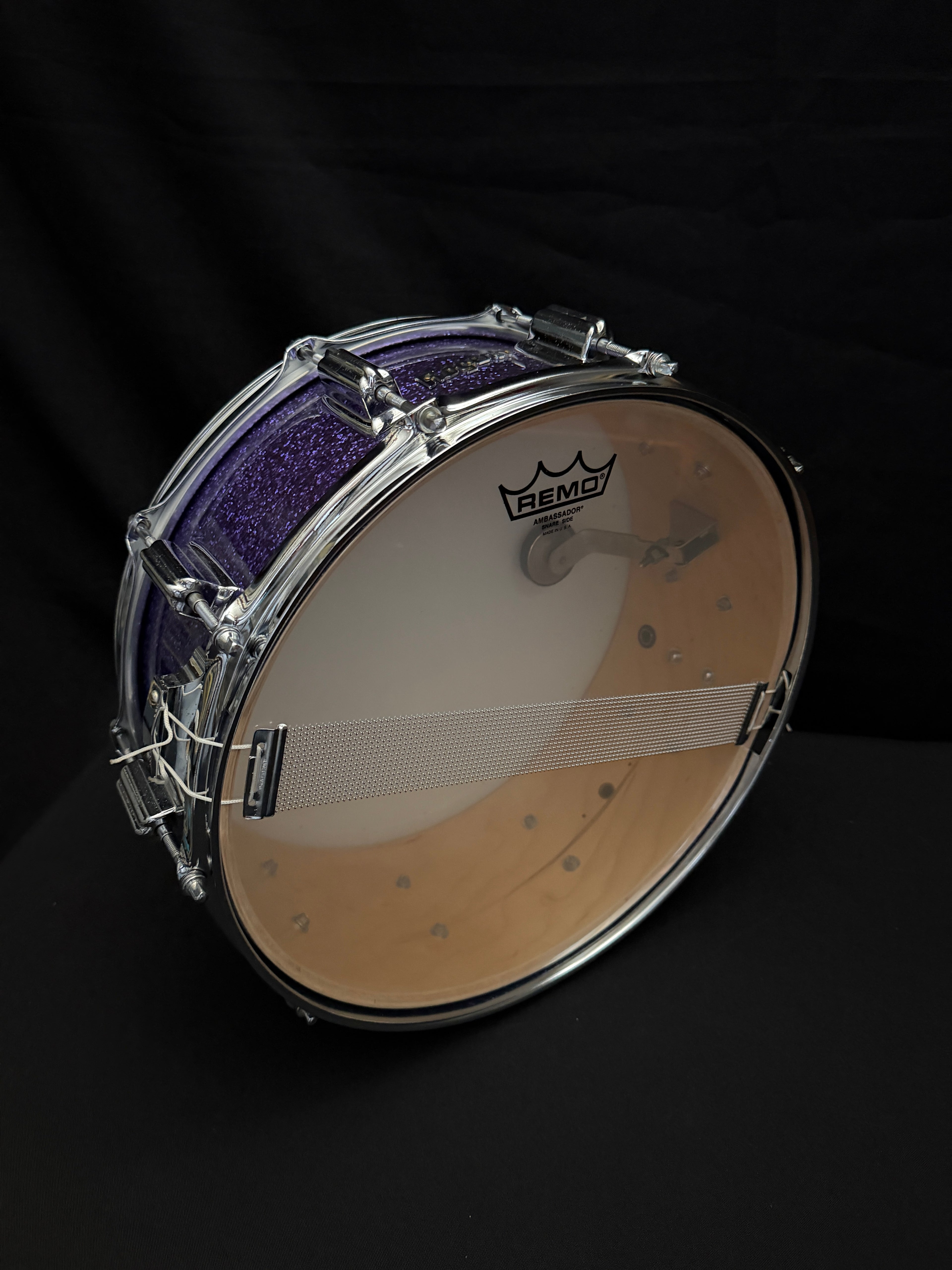 Rogers custom 14" x 5,5" Snare Drum purple sparkle