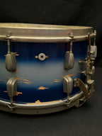 Slingerland Hollywood Ace Swing Radio King model 1-ply snare drum 14" x 7" Duco Blue Silver finish