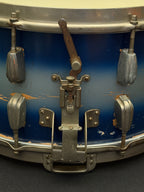 Slingerland Hollywood Ace Swing Radio King model 1-ply snare drum 14" x 7" Duco Blue Silver finish