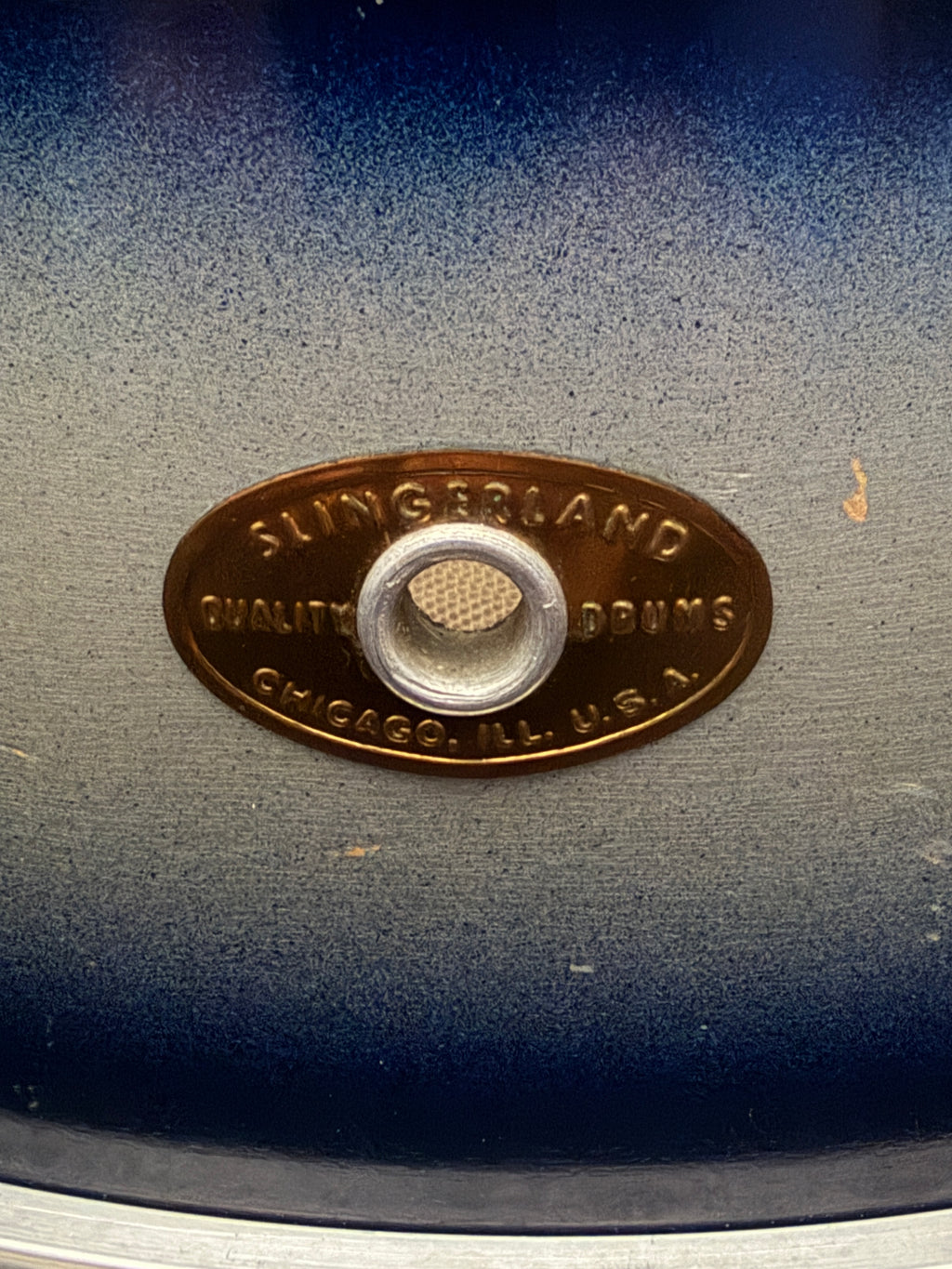 Slingerland Radio King Solid Shell Maple 14" x 6" Snare Drum 1955-59 - Duco Blue Silver