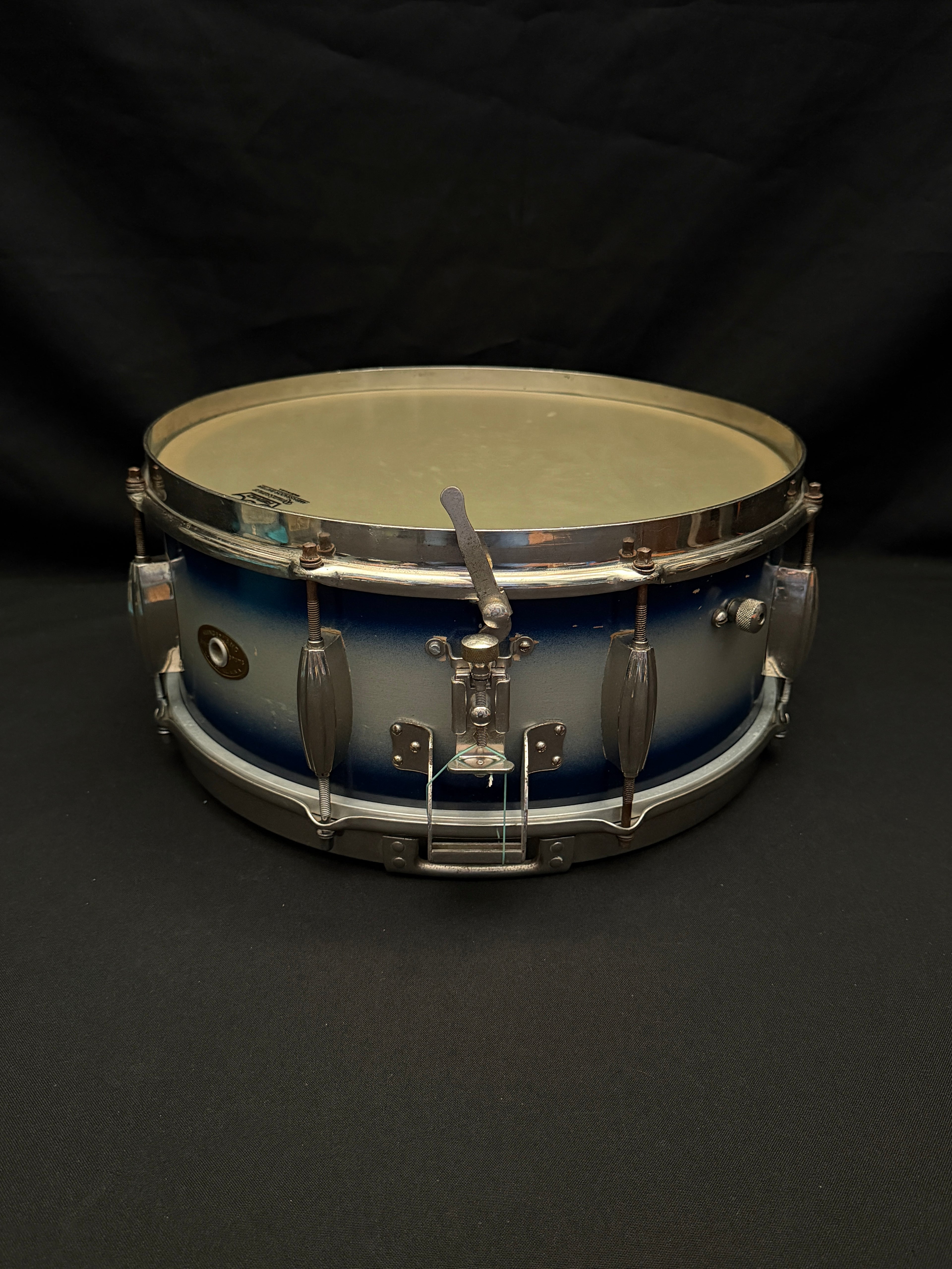 Slingerland Radio King Solid Shell Maple 14" x 6" Snare Drum 1955-59 - Duco Blue Silver