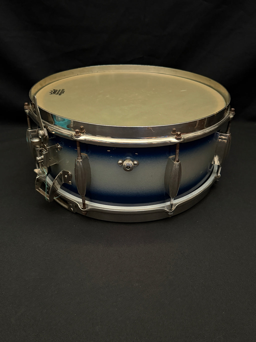 Slingerland Radio King Solid Shell Maple 14" x 6" Snare Drum 1955-59 - Duco Blue Silver