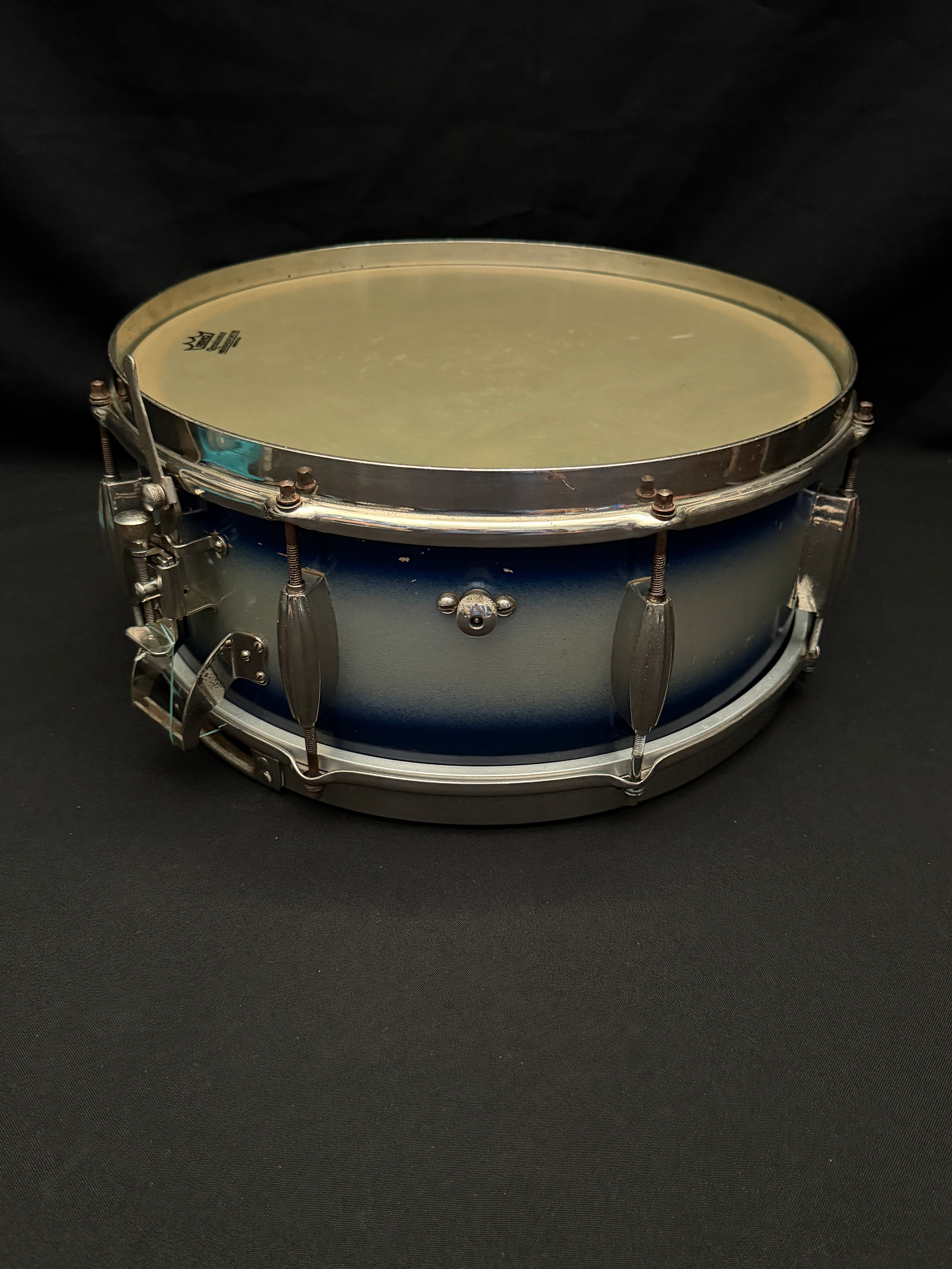 Slingerland Radio King Solid Shell Maple 14" x 6" Snare Drum 1955-59 - Duco Blue Silver