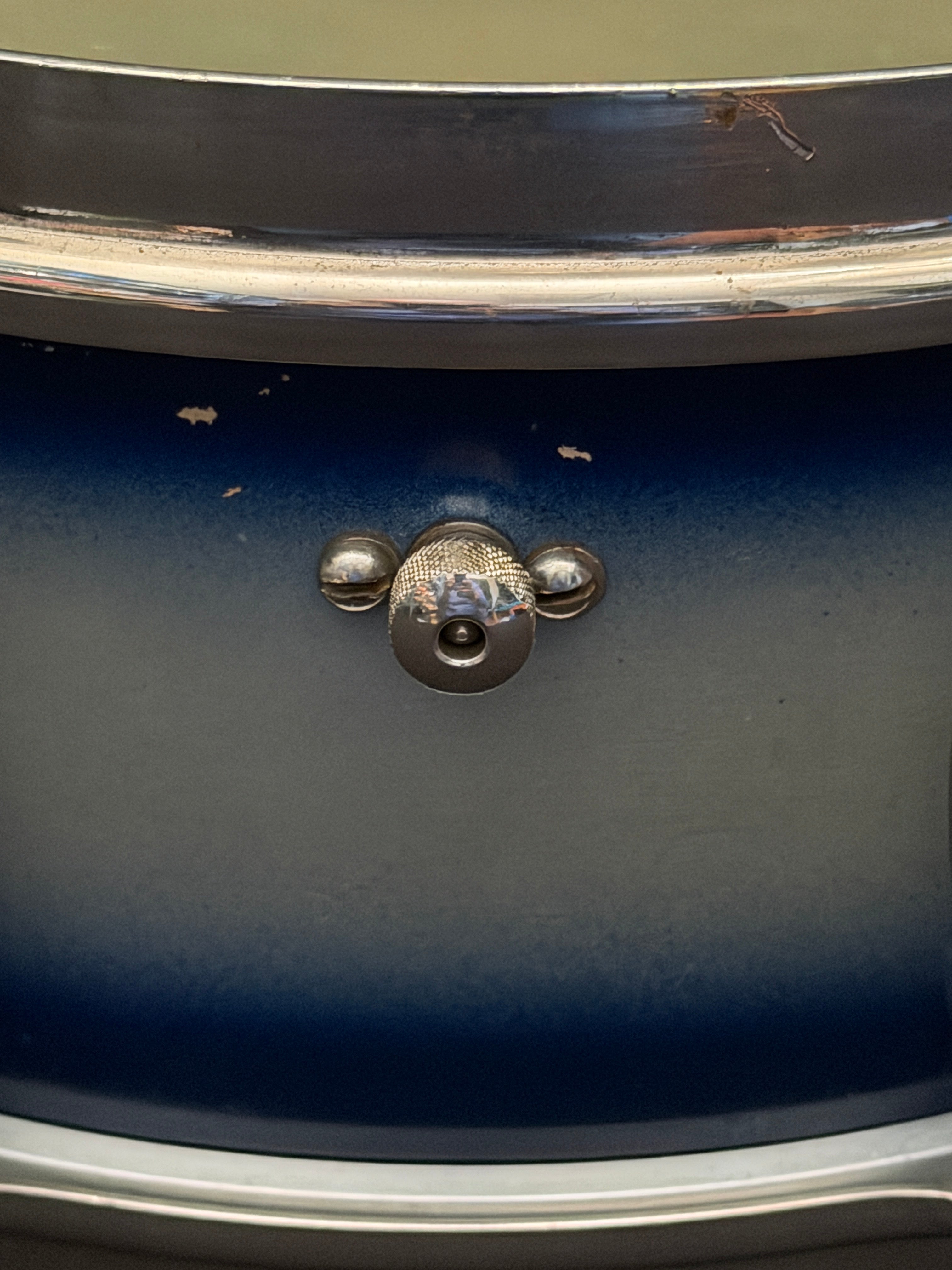Slingerland Radio King Solid Shell Maple 14" x 6" Snare Drum 1955-59 - Duco Blue Silver