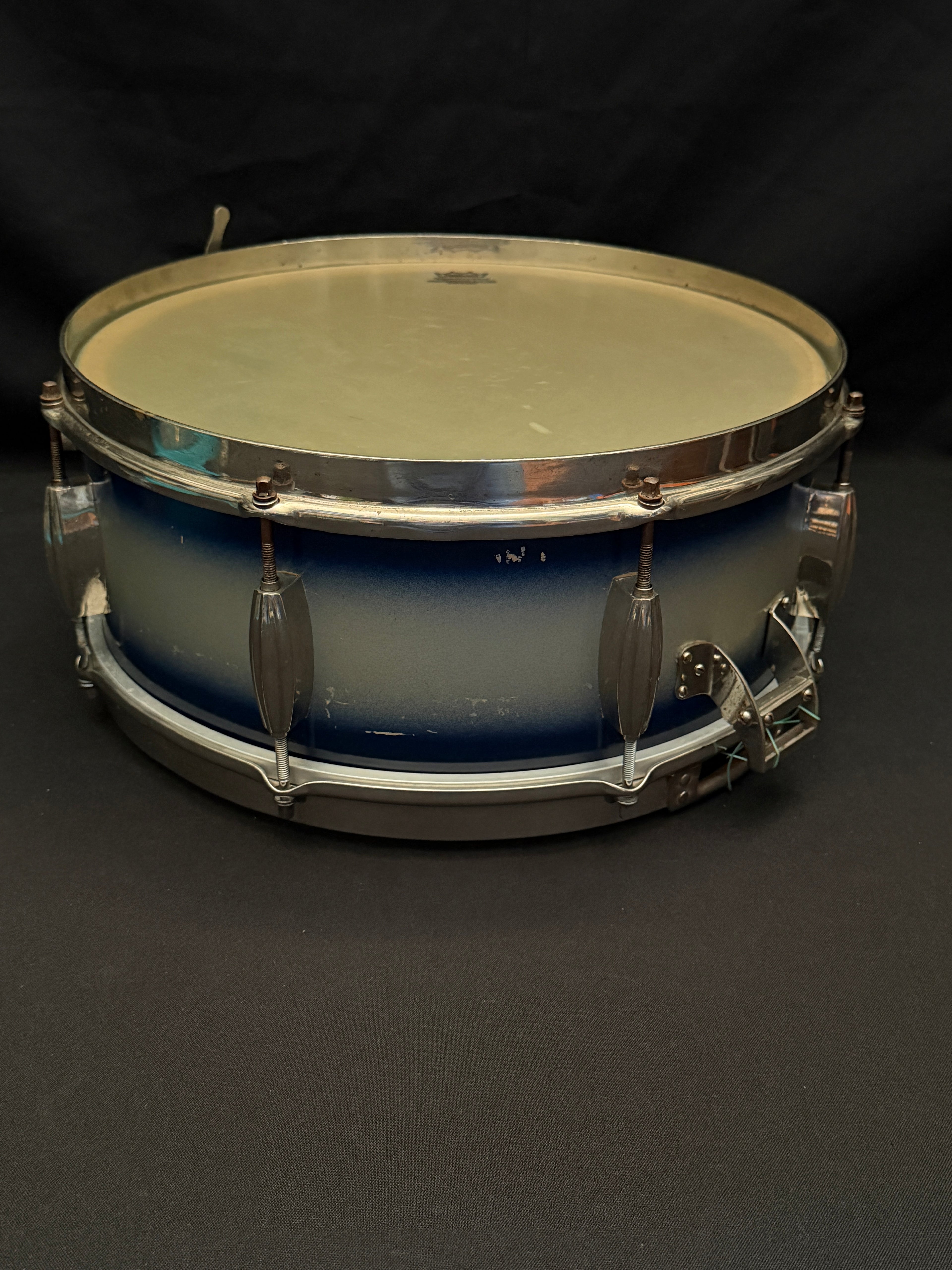 Slingerland Radio King Solid Shell Maple 14" x 6" Snare Drum 1955-59 - Duco Blue Silver