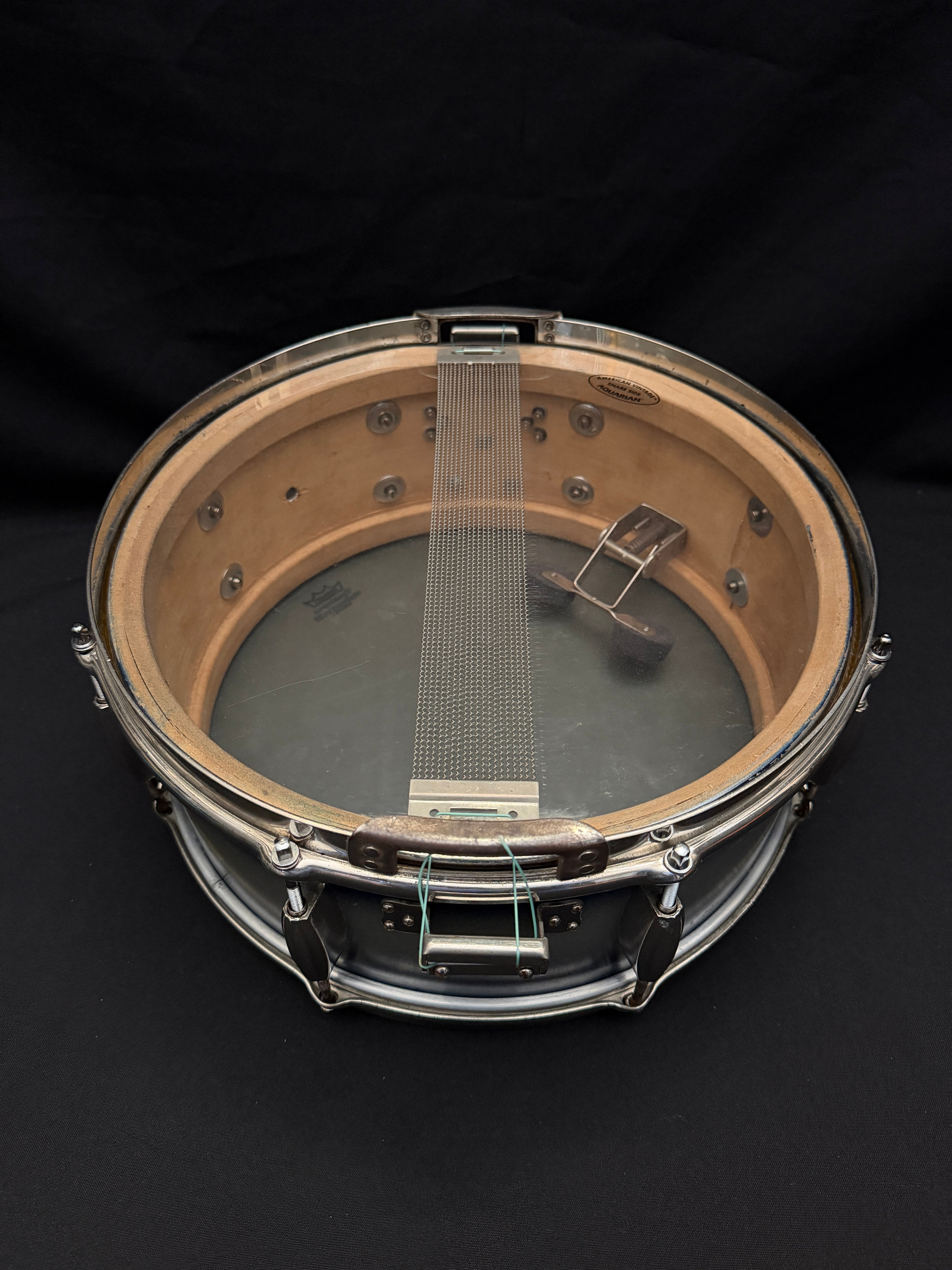 Slingerland Radio King Solid Shell Maple 14" x 6" Snare Drum 1955-59 - Duco Blue Silver