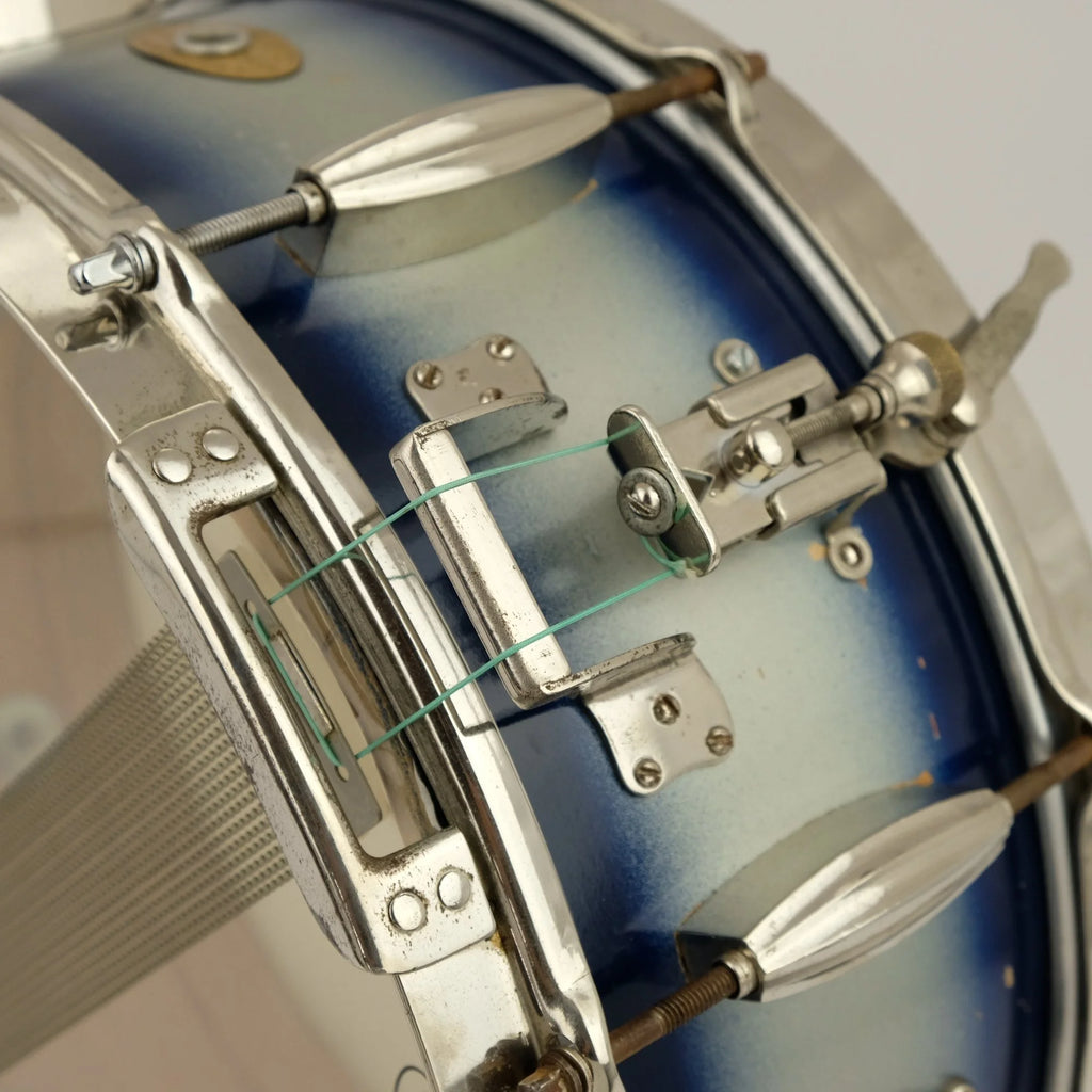 Slingerland Radio King Solid Shell Maple 14" x 6" Snare Drum 1955-59 - Duco Blue Silver
