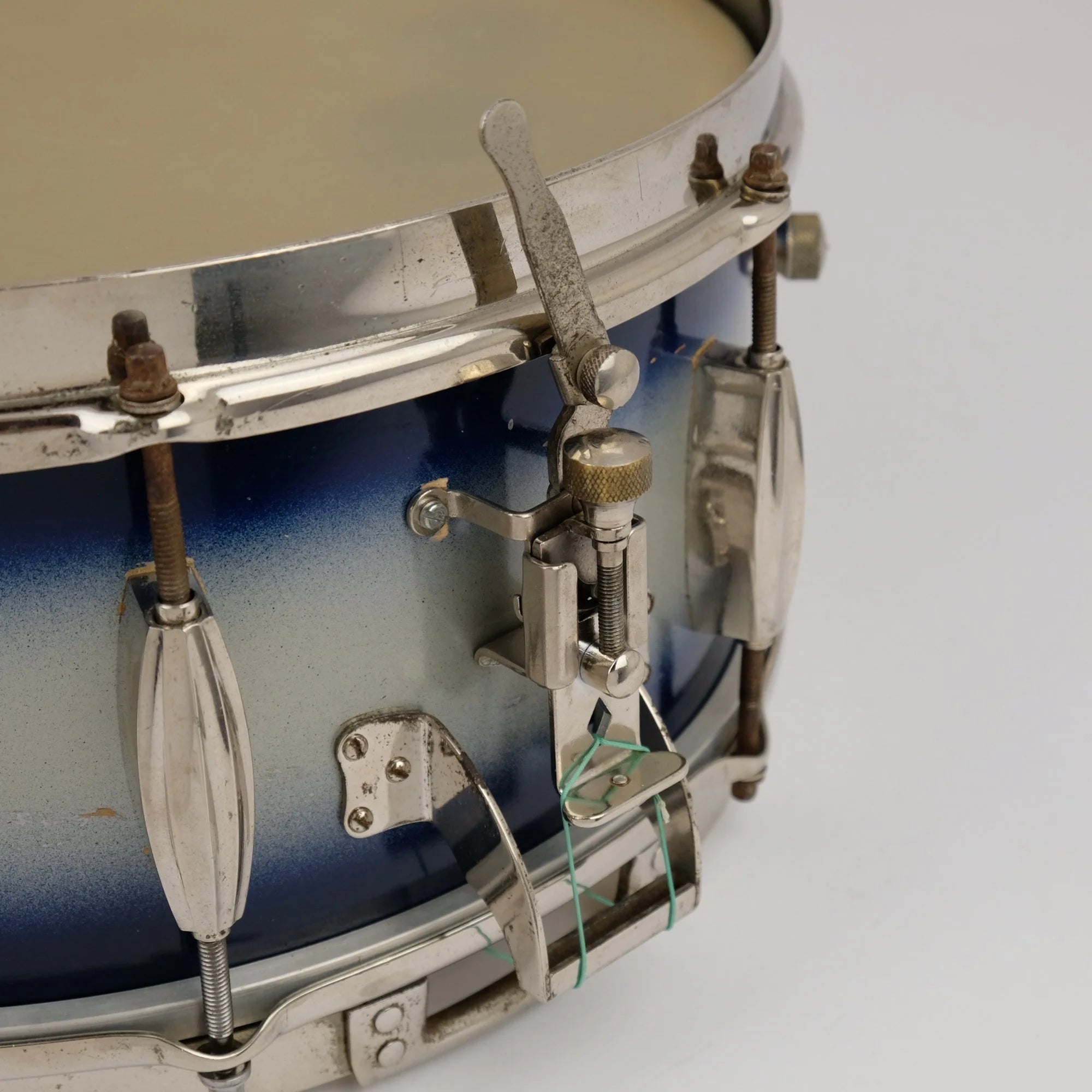 Slingerland Radio King Solid Shell Maple 14" x 6" Snare Drum 1955-59 - Duco Blue Silver