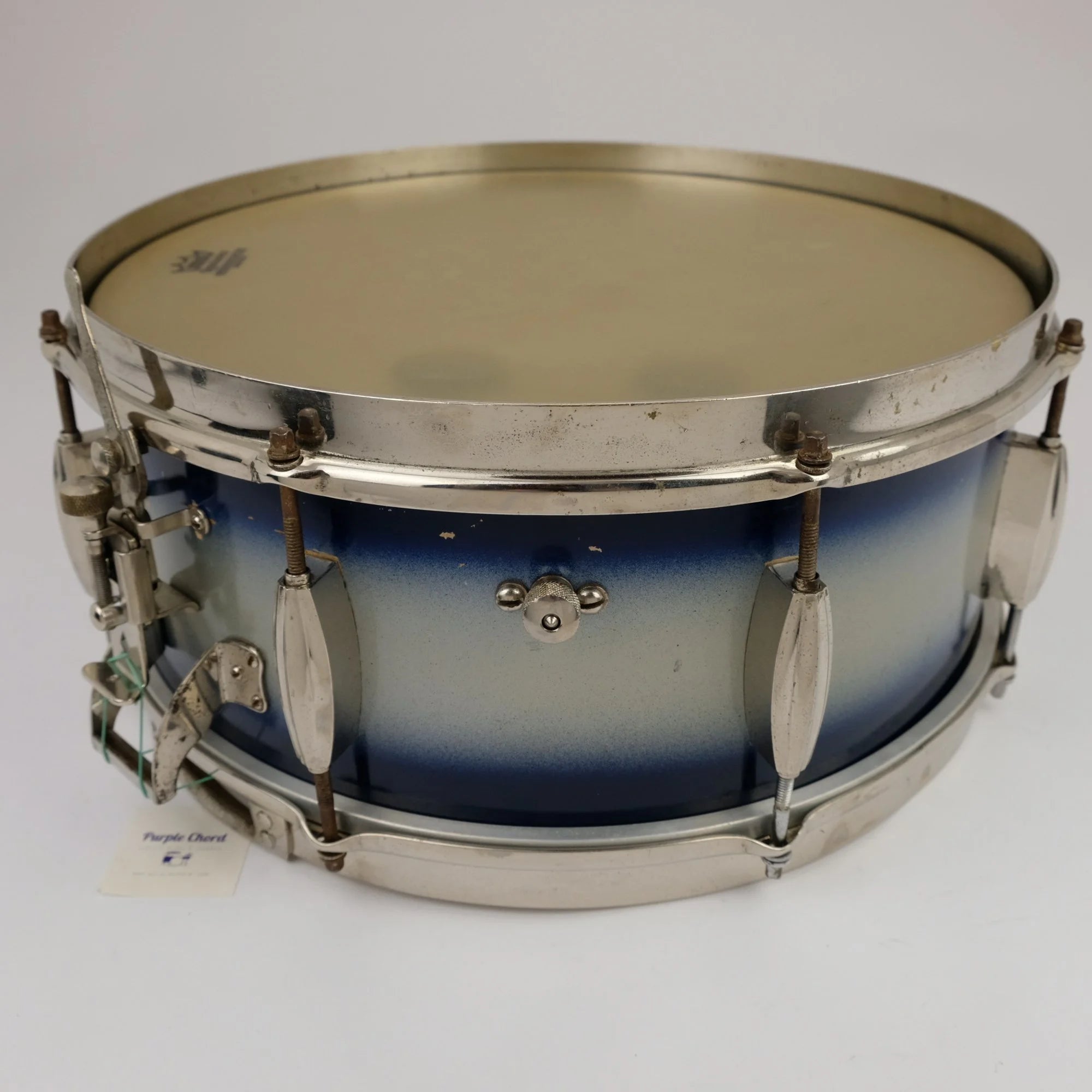 Slingerland Radio King Solid Shell Maple 14" x 6" Snare Drum 1955-59 - Duco Blue Silver