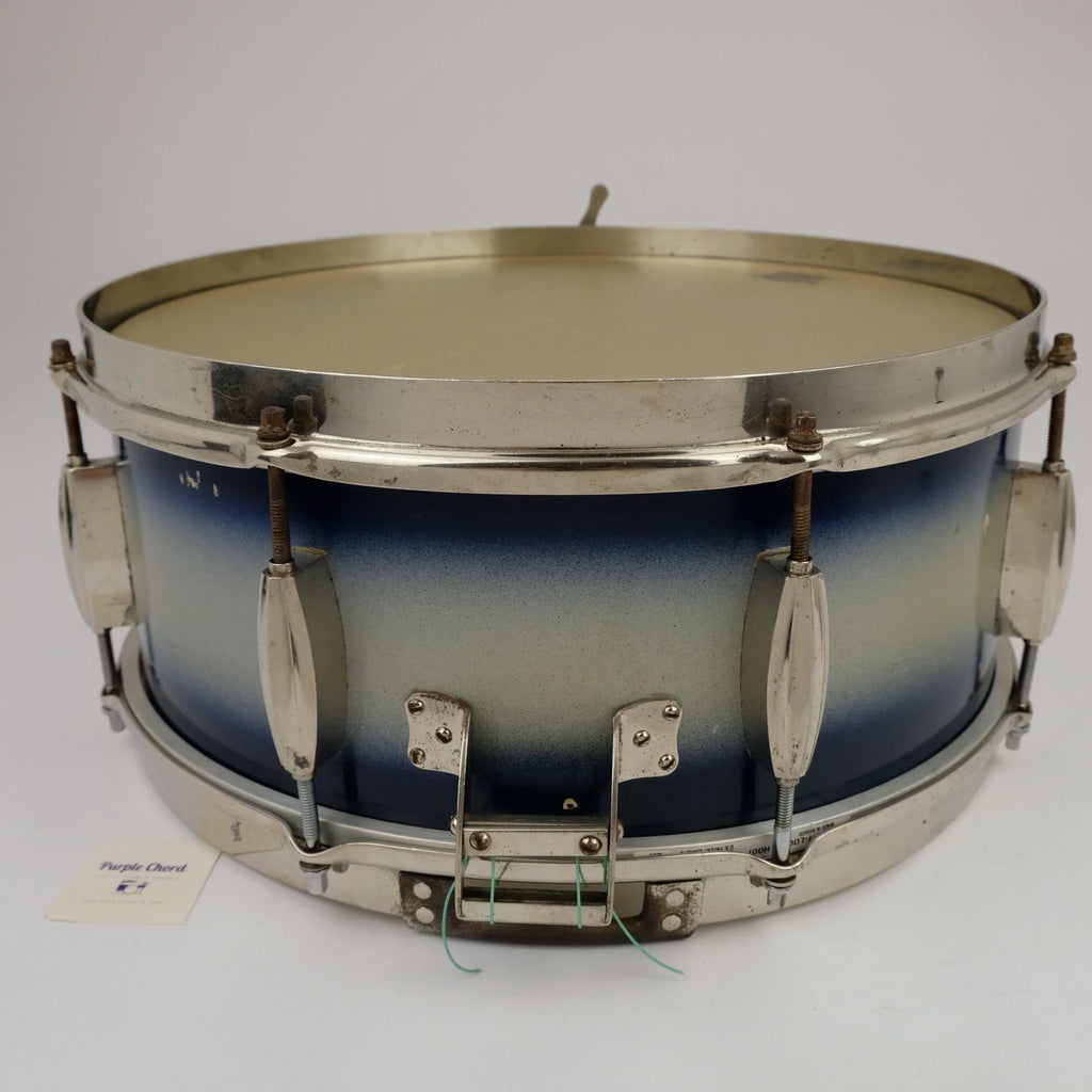 Slingerland Radio King Solid Shell Maple 14" x 6" Snare Drum 1955-59 - Duco Blue Silver