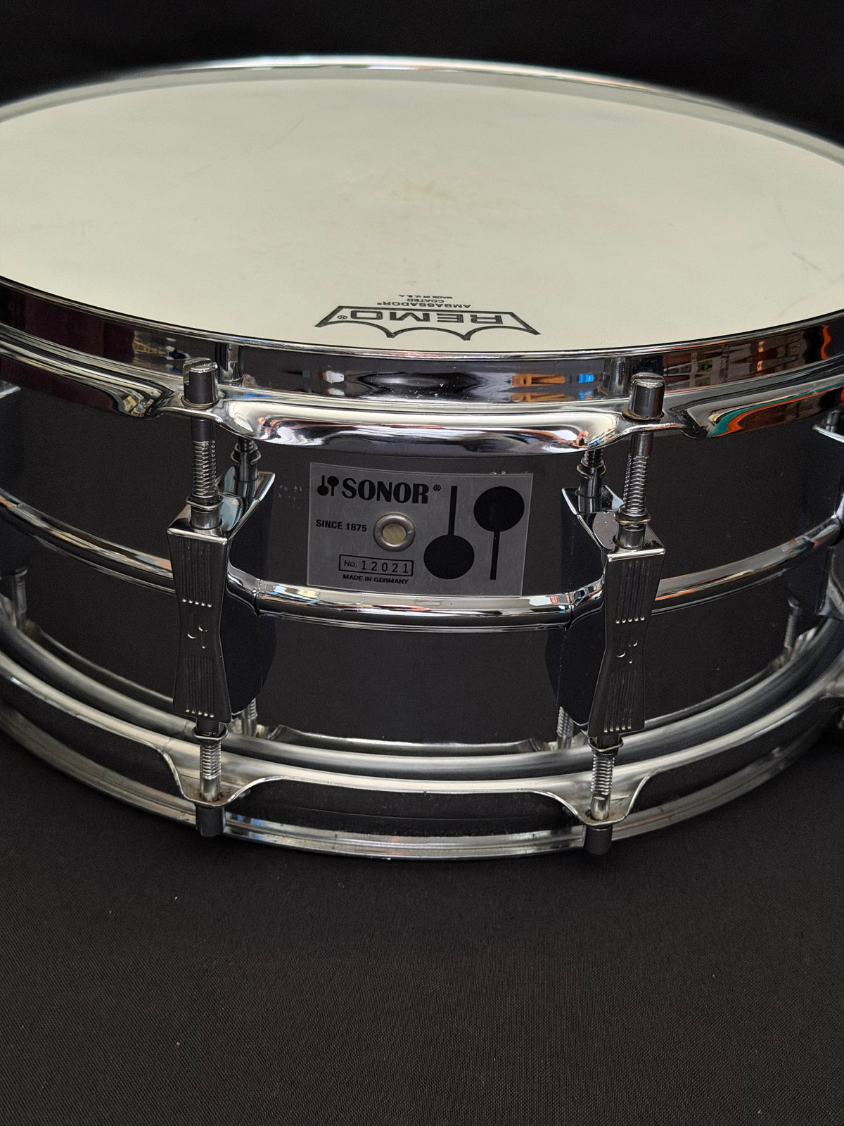 Sonor D-506 Phonic 14" x 6.5" Ferro-Manganese Snare Drum from 1980's