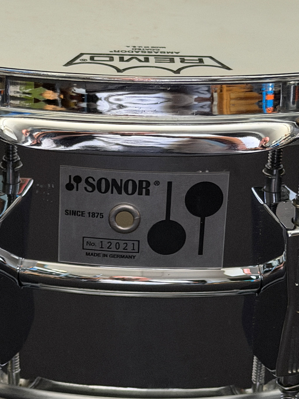 Sonor D-506 Phonic 14" x 6.5" Ferro-Manganese Snare Drum from 1980's