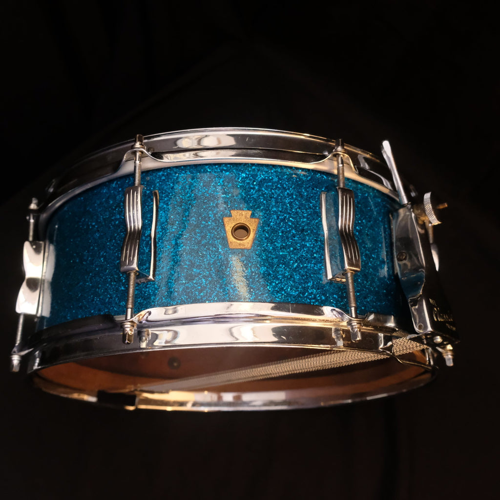 1950's WFL Super Classic 14" x 5,5" Aqua Marine Sparkle snare drum