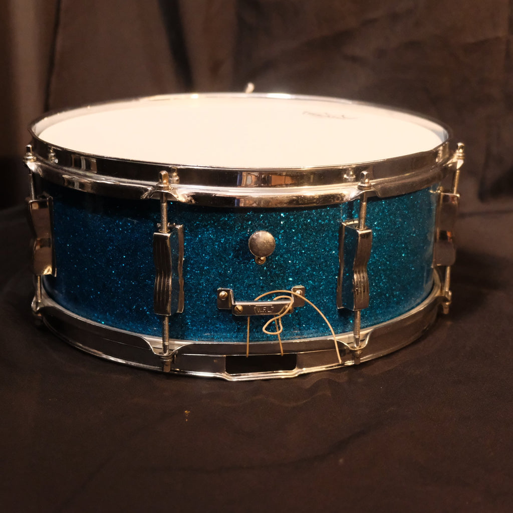 1950's WFL Super Classic 14" x 5,5" Aqua Marine Sparkle snare drum