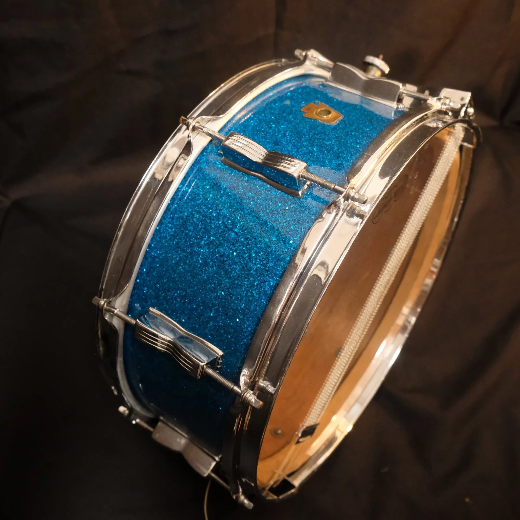 1950's WFL Super Classic 14" x 5,5" Aqua Marine Sparkle snare drum