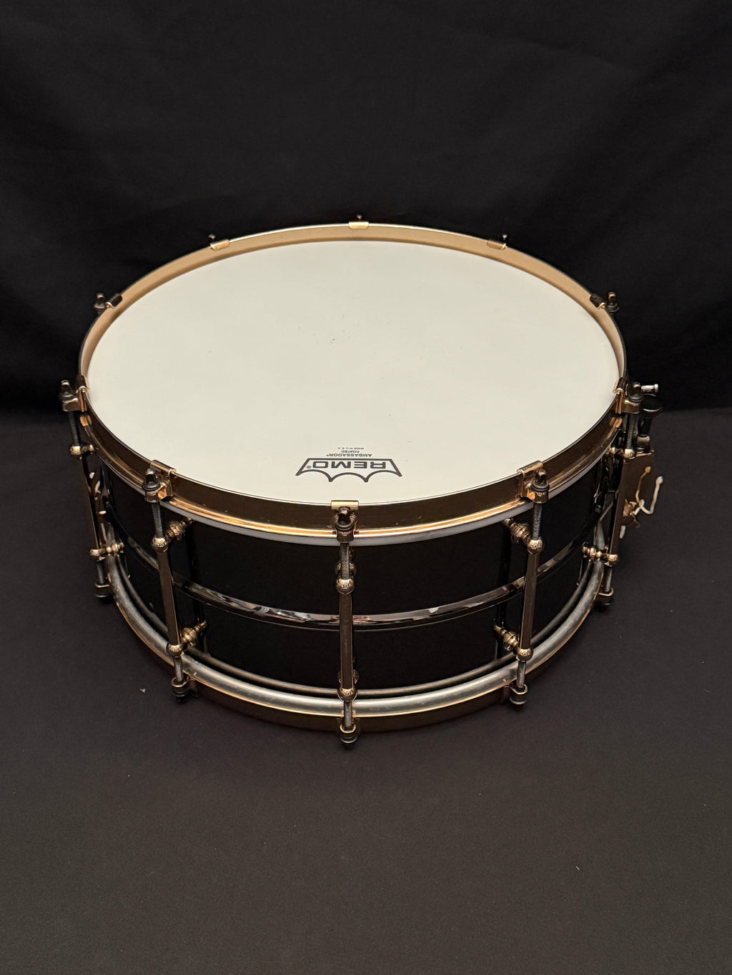 WorldMax BK-6514SFXG 14" x 6,5" Snare Drum Black Dawg Aztec Gold Vintage - Brass Shell