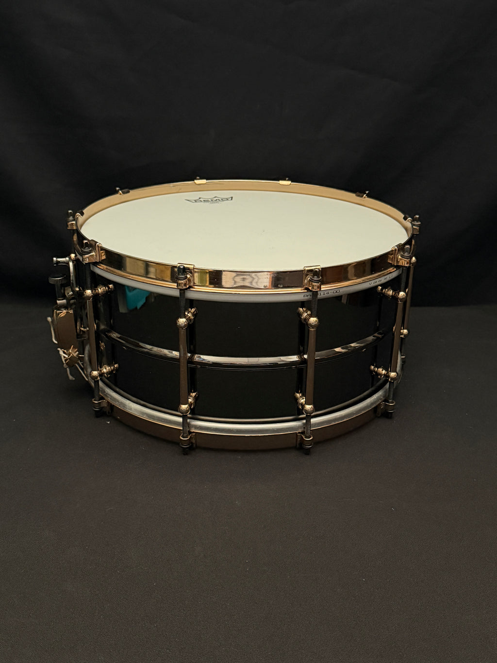WorldMax BK-6514SFXG 14" x 6,5" Snare Drum Black Dawg Aztec Gold Vintage - Brass Shell