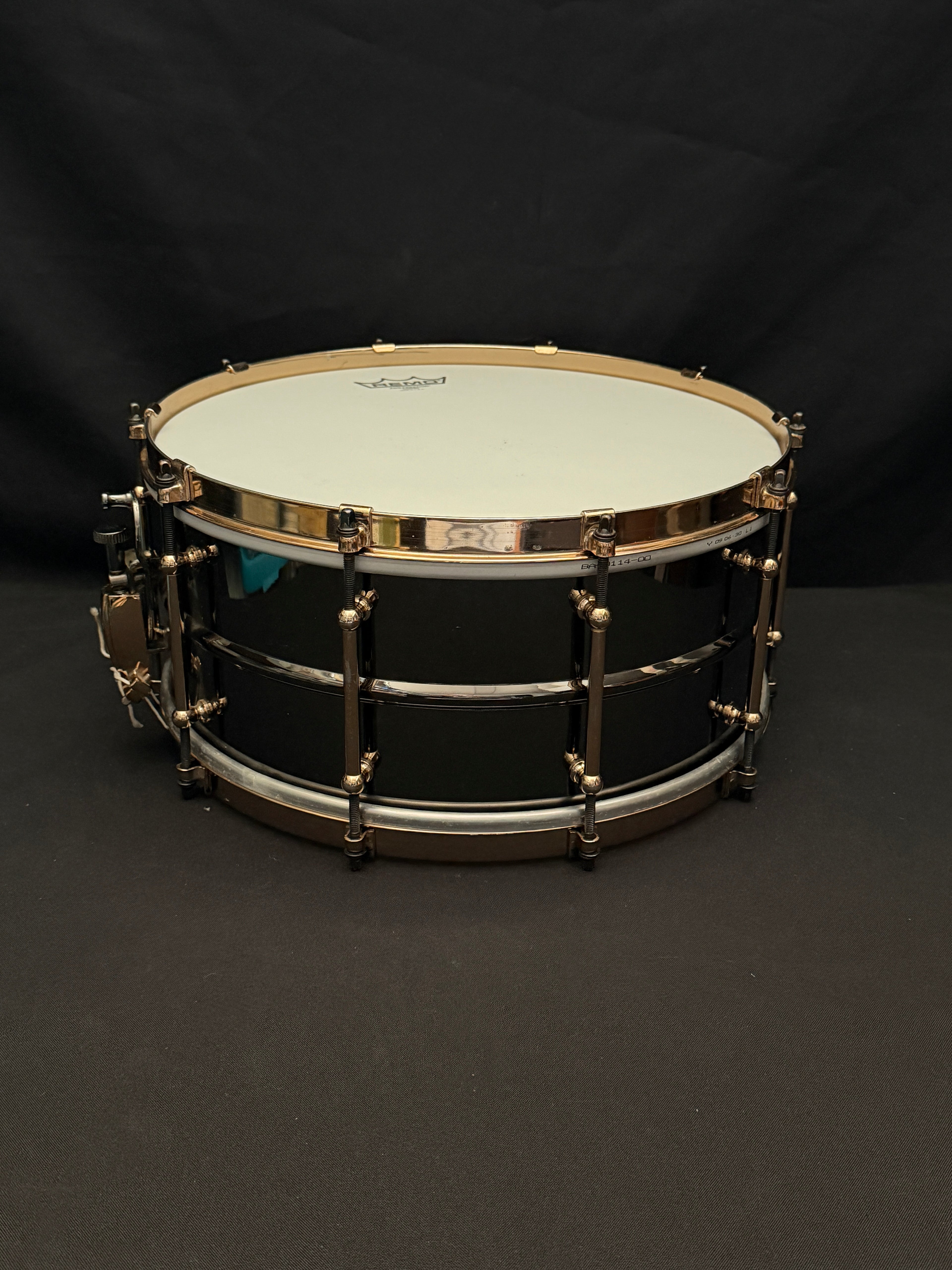 WorldMax BK-6514SFXG 14" x 6,5" Snare Drum Black Dawg Aztec Gold Vintage - Brass Shell