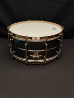 WorldMax BK-6514SFXG 14" x 6,5" Snare Drum Black Dawg Aztec Gold Vintage - Brass Shell