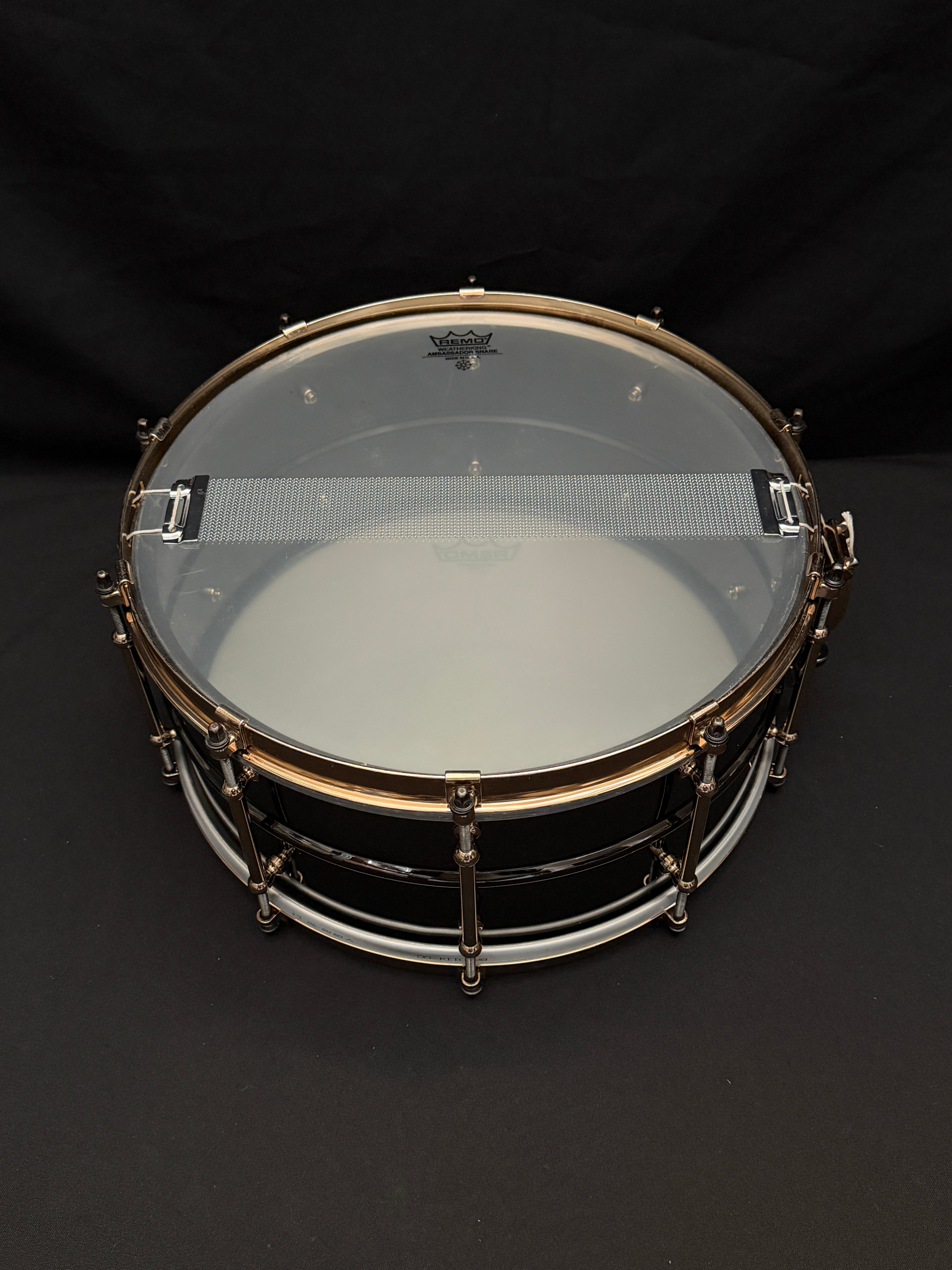 WorldMax BK-6514SFXG 14" x 6,5" Snare Drum Black Dawg Aztec Gold Vintage - Brass Shell