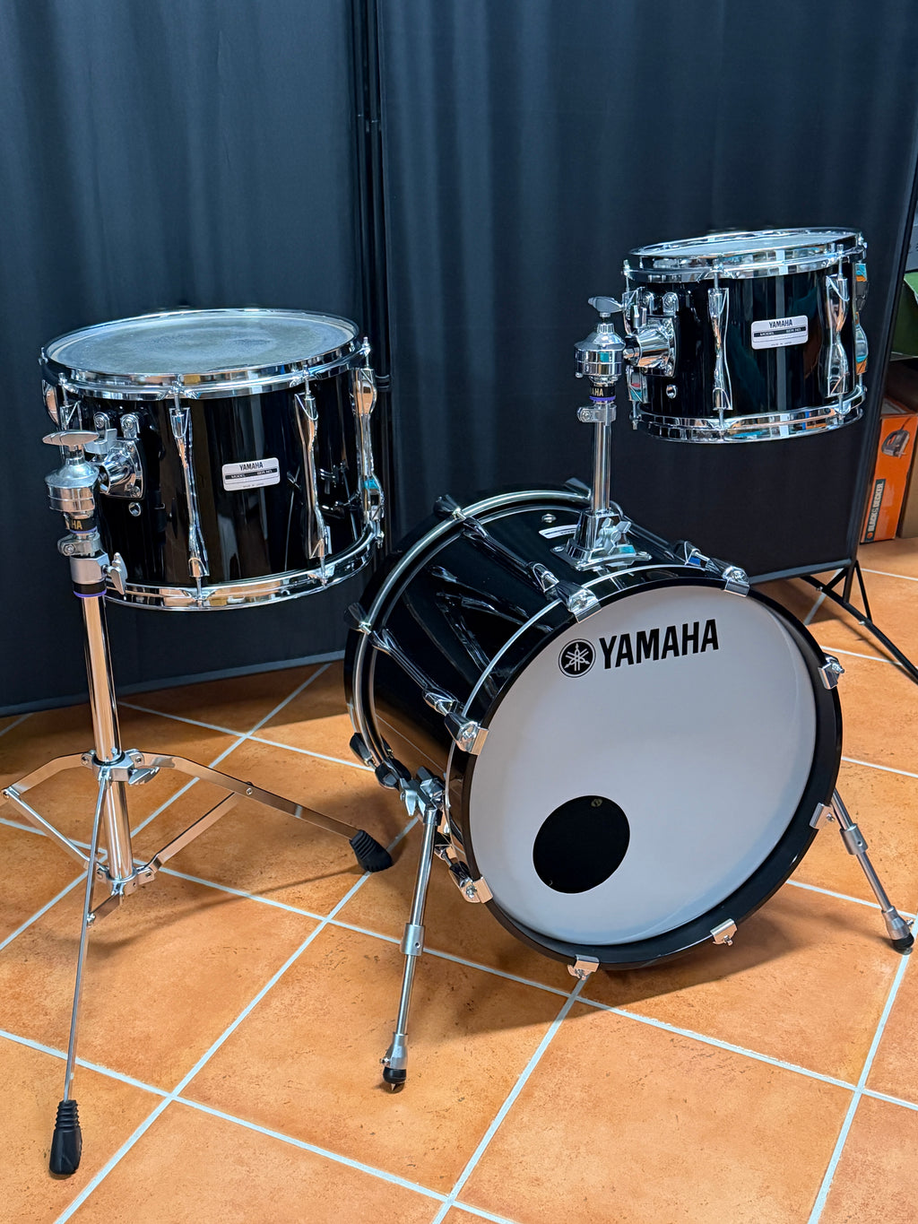 Yamaha Recording Custom 18" - 10" - 14" Solid Black from 2013 made in Japan