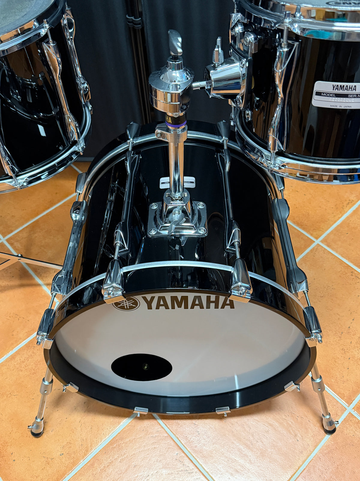 Yamaha Recording Custom 18" - 10" - 14" Solid Black from 2013 made in Japan