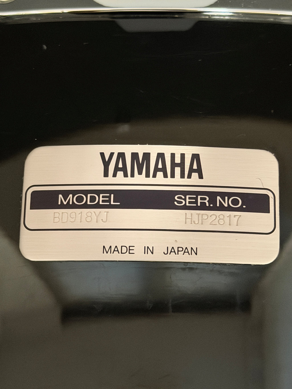 Yamaha Recording Custom 18" - 10" - 14" Solid Black from 2013 made in Japan
