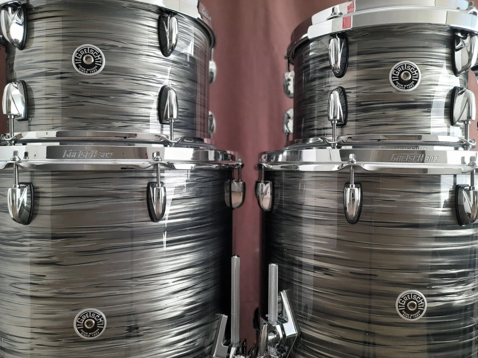 Gretsch Brooklyn drumset 22"-10"-12"-14"-16"-snare 14" x 5,5" Grey Oyster