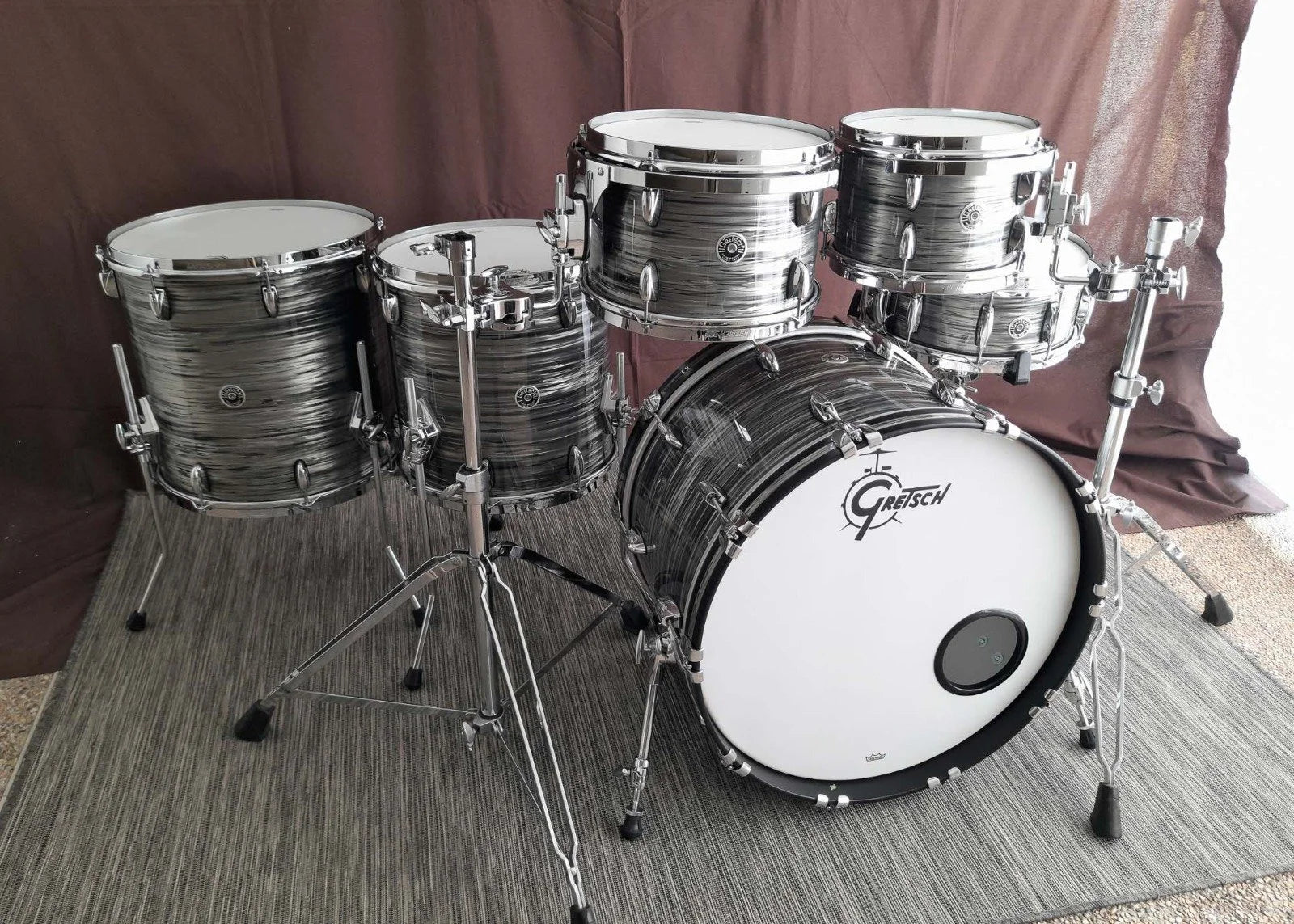 Gretsch Brooklyn drumset 22"-10"-12"-14"-16"-snare 14" x 5,5" Grey Oyster